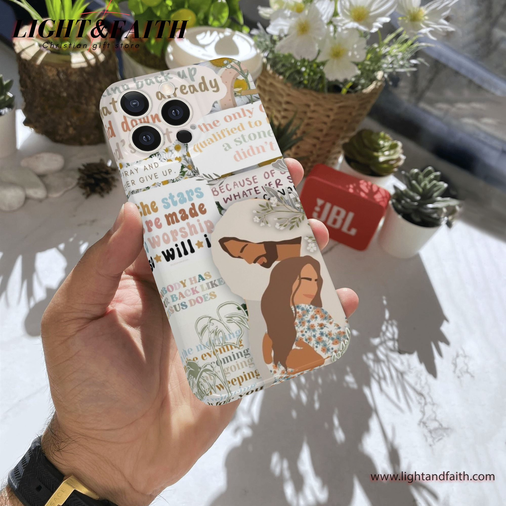 Jesus with Woman Phone Case, Christian Phone Case, Bible Verse Phone Case, Religious Gift, PCLAF14
